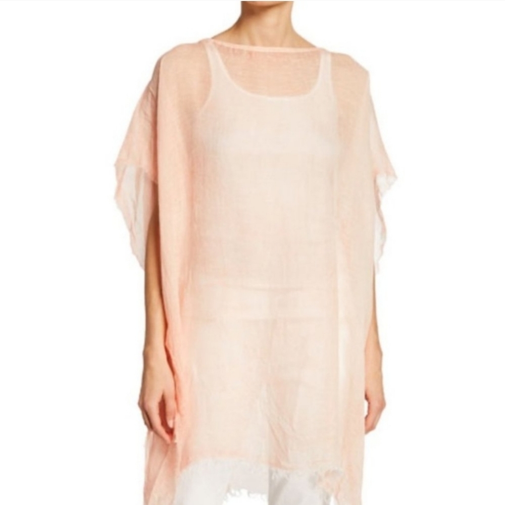 Eileen Fisher Sheer Peach Tunic